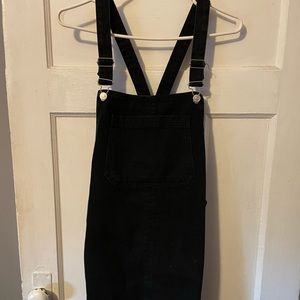 Topshop MOTO denim overall apron dress